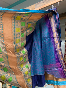 Upcycled Sari Maxi Wrap Skirt