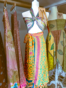 Upcycled Sari Maxi Wrap Skirt