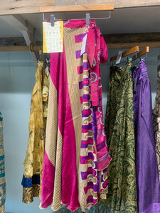 Upcycled Sari Maxi Wrap Skirt