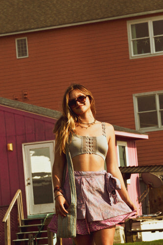 Upcycled Sari Mini Skirt