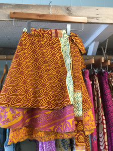 Upcycled Sari Mini Skirt