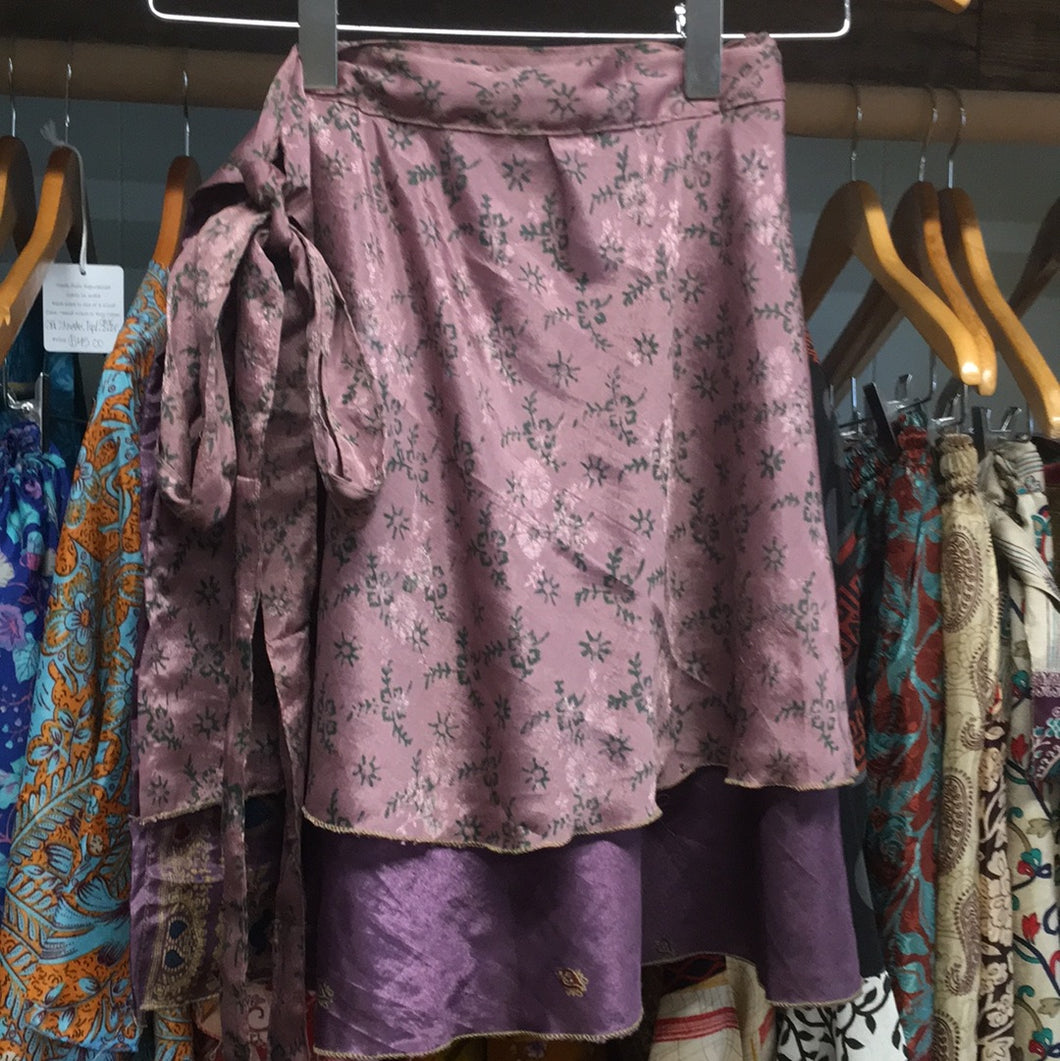 Upcycled Sari Mini Skirt